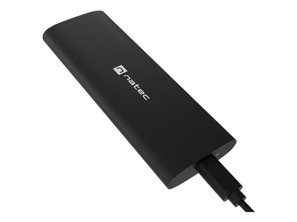 NATEC NKZ-2286, SSD-inkapsling, M.2, M.2, 10 Gbit/s, USB-anslutning, Svart