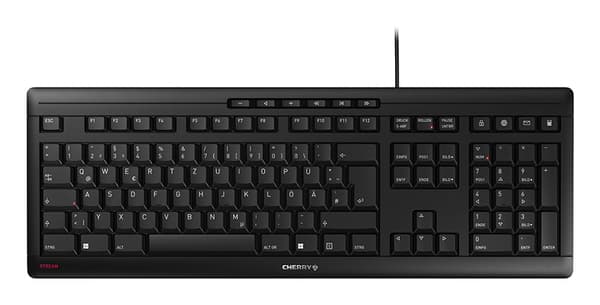 CHERRY STREAM tangentbord Kontor USB QWERTZ tyska Svart Svart