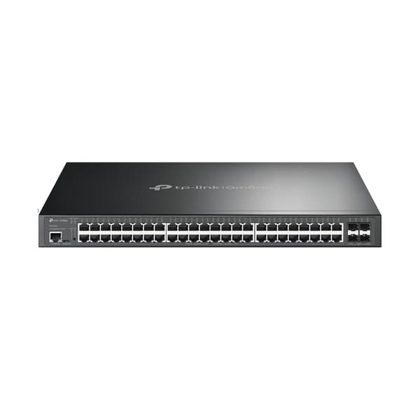TP-Link Omada SG3452XP nätverksswitchar hanterad L2+ Gigabit Ethernet (10/100/1000) Strömförsörjning via Ethernet (PoE) stöd 1U Svart Svart