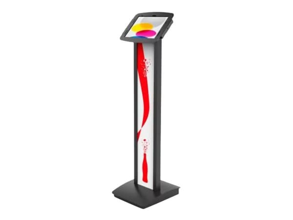 Compulocks iPad 10th-11th (A16) Gen Space Enclosure Brandable Floor Stand Black - Ställ - fristående/fastbultad - för surfplatta - märkningsbar - lås