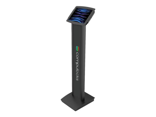 Compulocks iPad 10th-11th (A16) Gen Space Enclosure Brandable Floor Stand Black - Ställ - fristående/fastbultad - för surfplatta - märkningsbar - lås