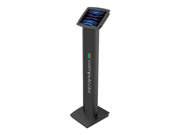 Compulocks iPad 10th-11th (A16) Gen Space Enclosure Brandable Floor Stand Black - Ställ - fristående/fastbultad - för surfplatta - märkningsbar - lås