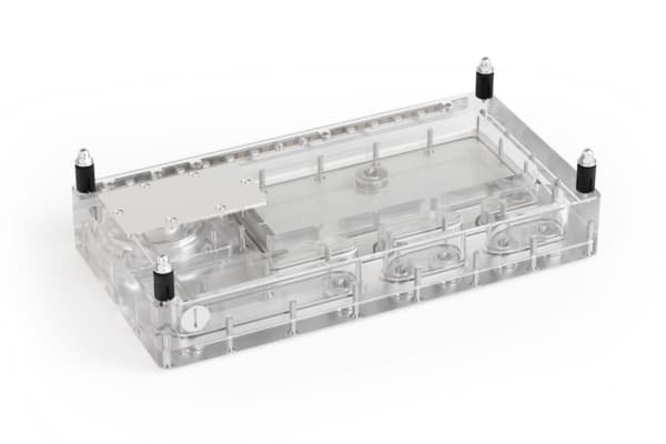 Alphacool 14573, Kylplatta, Akryl, Transparent, 3-Pin JST + 3-Pin, 1/4", 3-stift