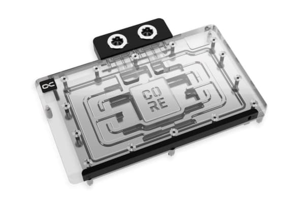 Alphacool 10248, Bakre platta, Gjuten aluminium, Krom, Koppar, Svart, Krom, 3-Pin JST, 1/4", 60 ° C