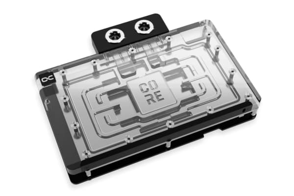 Alphacool 10248, Bakre platta, Gjuten aluminium, Krom, Koppar, Svart, Krom, 3-Pin JST, 1/4", 60 ° C