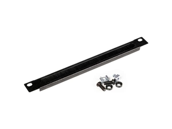 ROLINE 10-inch cable feed, with brush strip 0.5U black, Cable guide, Black, Steel, 0.5U, 25.4 cm (10"), 450 mm