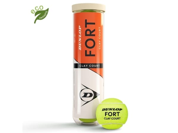 Tennis balls DUNLOP FORT CLAY COURT Premium 4-tube ITF