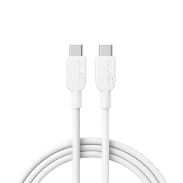Anker - USB-C to USB-C Cable (3 ft, 240W, Braided)  White