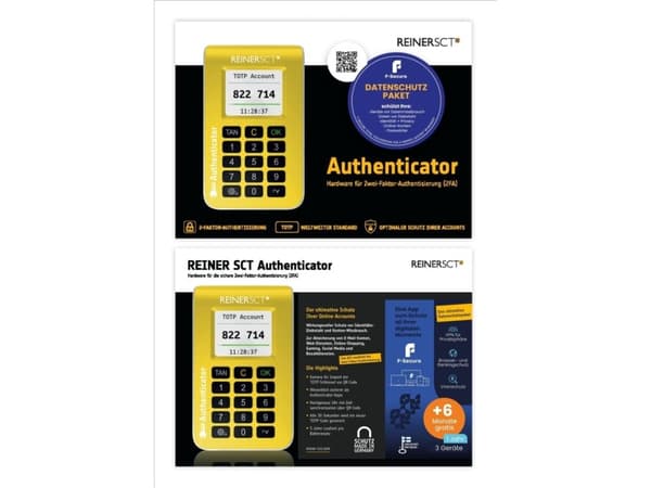 Reiner SCT Authenthicator - Hardware authenticator - vit, gul