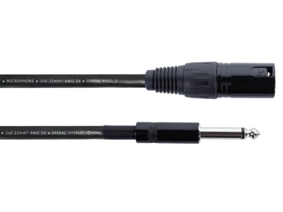 Cordial 14754, Hankjønn, 6.35mm, Hankjønn, 10 m, Sort