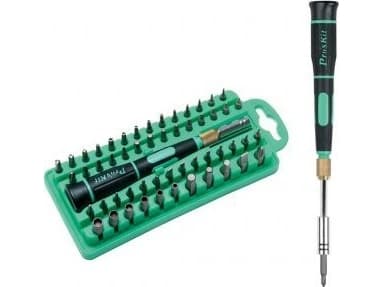 Skruvmejselsats med utbytbara bits (58 delar) för reparation av smartphones, datorer, elektroniska apparater, SD-9828 Pro'sKit