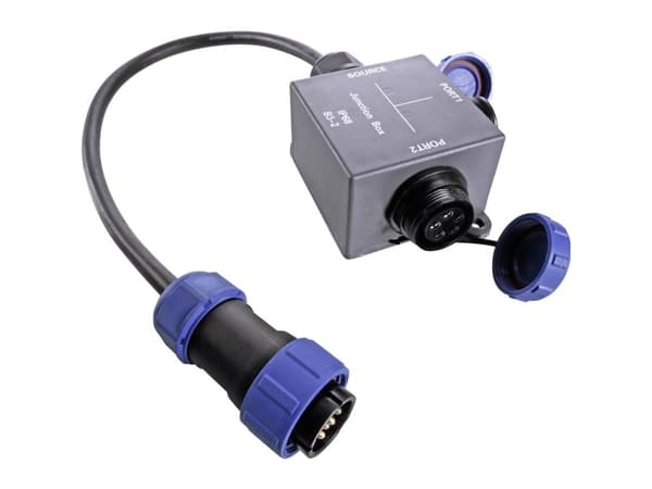 Deko Light 940010 Rundstik fordeler Stik, lige, Tilslutning, indbygning Samlet poltal: 5 1 stk