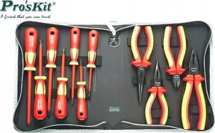 Työkalusarja (11 kpl) sähköasentajille 1000V PK-2802 Pro'sKit