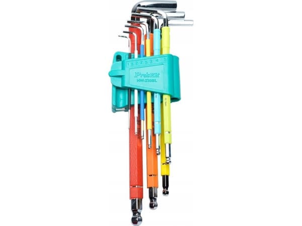 Sekskantnøkkelsett 9 stk. farget HW-230BL Pro'Skit
