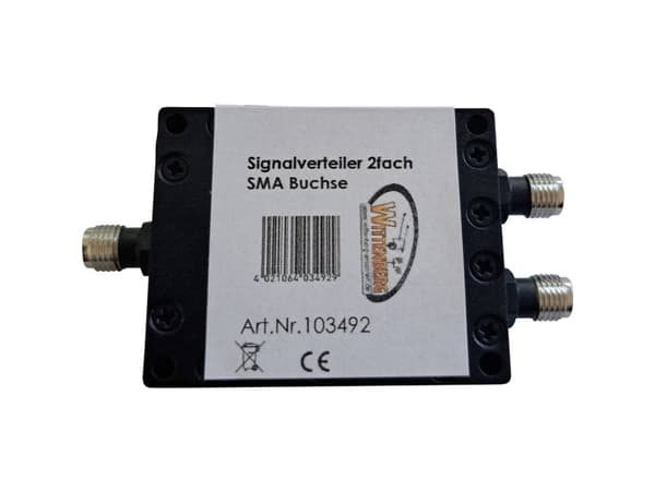 Wittenberg Antennen Antennefordeler SMA-tilslutning Signalverteiler 2 fach SMA Buchsen , Frequenz 800-2700 MHz
