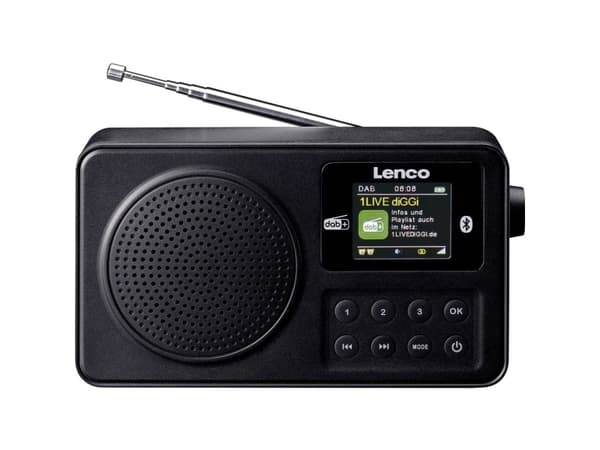 Kuffertradio Lenco PDR-033BK DAB+, FM Sort