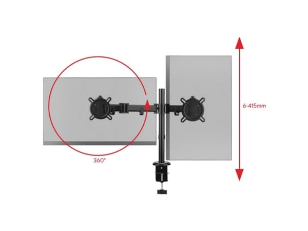 One For All DM 2210, Klemme/malje, 16 kg, 33 cm (13"), 76,2 cm (30"), 100 x 100 mm, Sort