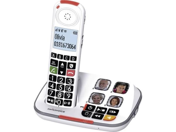 Swissvoice Xtra 2355 sladdlös DECT-telefon med AB- och bildvalsknappar vit Vit