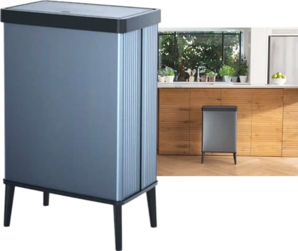 Curver E-COM - VERTO Bin HIGH Abfalleimer 54L, perlblau 258985 Skraldespand Perleblå 1 stk