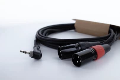 Cordial EY 3 WRMM, 3.5mm, Hankjønn, 2 x XLR (3-pin), Hunkjønn, 3 m, Sort