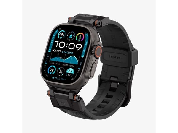 Spigen DuraPro Armor Apple Watch Ultra (49mm) Band Black Edition, Band, Smartwatch, Black, Apple, Apple Watch Ultra (49mm), Nylon, Thermoplastic poly