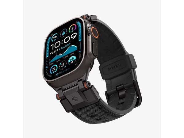Spigen DuraPro Armor Apple Watch Ultra (49mm) Band Black Edition, Band, Smartwatch, Black, Apple, Apple Watch Ultra (49mm), Nylon, Thermoplastic poly