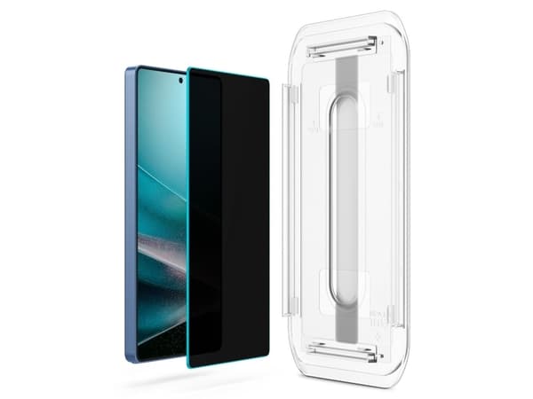 Spigen GLAS.tR EZ Fit HD Privacy, Samsung, Galaxy S25 Ultra (2025), Dammresistent, Reptålig, Svart, 2 styck