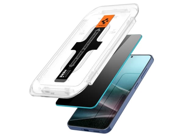 Spigen GLAS.tR EZ Fit HD Privacy, Samsung, Galaxy S25 Plus (2025), Galaxy S24 Plus (2024), Dammresistent, Reptålig, Svart, 2 styck