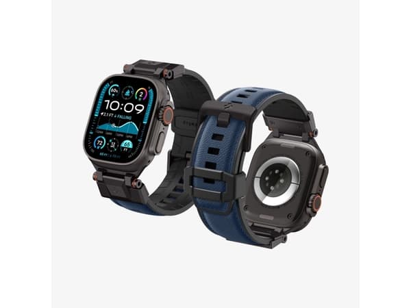 Spigen DuraPro Armor, Band, Smartwatch, Marinblå, Apple, Apple Watch Ultra (49/46/45/44/42 mm), Nylon, Termoplastisk polyuretan (TPU)