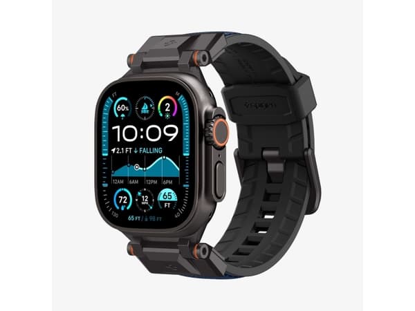 Spigen DuraPro Armor, Band, Smartwatch, Marinblå, Apple, Apple Watch Ultra (49/46/45/44/42 mm), Nylon, Termoplastisk polyuretan (TPU)