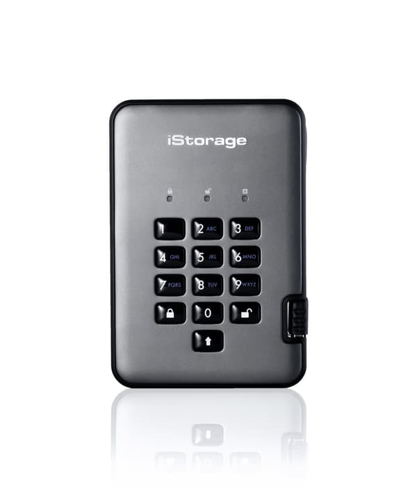 iStorage diskAshur PRO2 externa hårddiskar 5 TB USB Type-A 3.2 Gen 1 (3.1 Gen 1) Svart