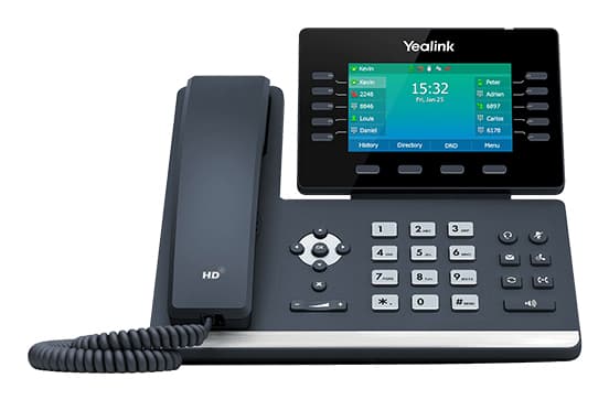 Yealink SIP-T54W IP-telefoner Svart 10 linjer LCD Wi-Fi Svart