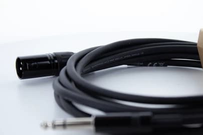 Cordial 14810, XLR, Hankjønn, 6.35mm, Hankjønn, 1 m, Sort