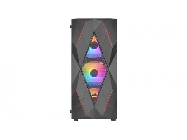 Case AeroCool Volcan Black Mid Tower RGB
