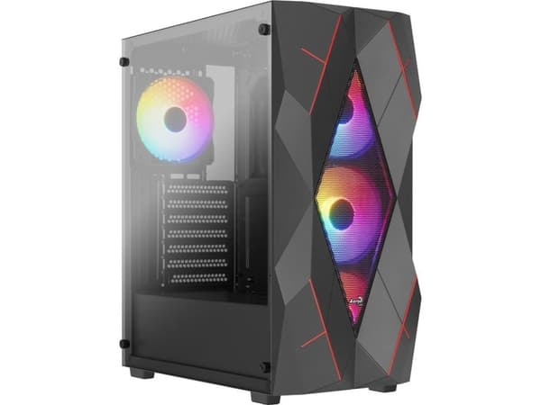 Case AeroCool Volcan Black Mid Tower RGB