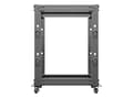 Miniatyrbild 4 av 5: Lanberg OR01-6115-B, Fristående rack, 15U, 600 kg, Kuggskenor, Styrhjul, 22 kg