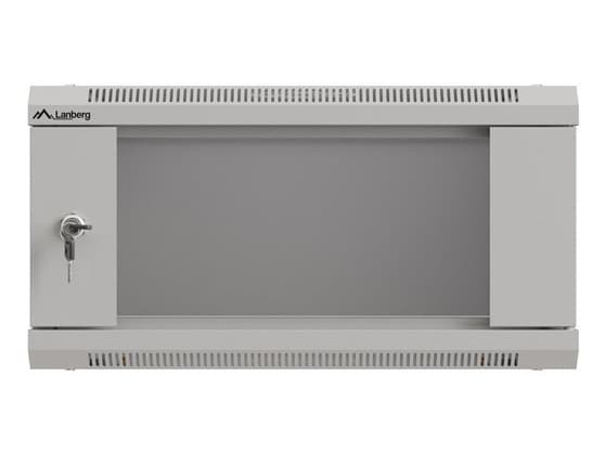 Lanberg WF03-5304-10S, Veggmonterbar hylle, 4U, 60 kg, Nøkkellås, Rack skinner, 9,6 kg