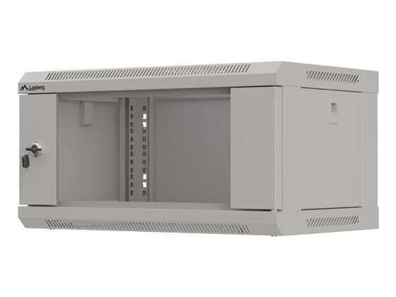 Lanberg WF03-5304-10S, Veggmonterbar hylle, 4U, 60 kg, Nøkkellås, Rack skinner, 9,6 kg