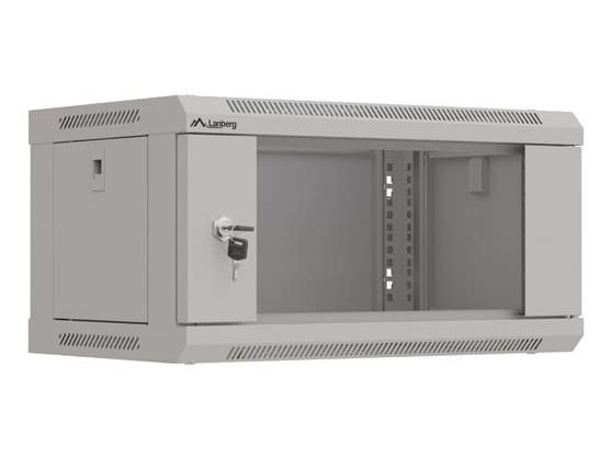 Lanberg WF03-5304-10S, Veggmonterbar hylle, 4U, 60 kg, Nøkkellås, Rack skinner, 9,6 kg
