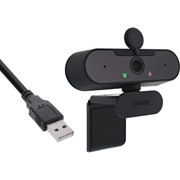 InLine 55364C webbkameror 1920 x 1080 pixlar USB 2.0 Svart