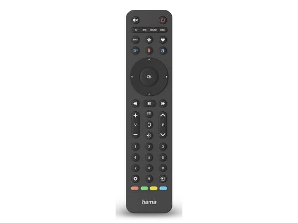 Hama 00221053, TV, IR trådlös, Tryckknappar, Svart
