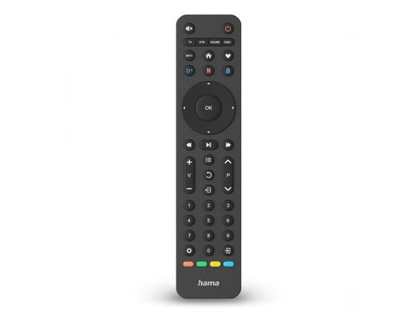 Hama 00221053, TV, IR trådlös, Tryckknappar, Svart Svart