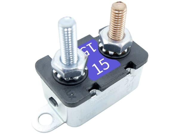 PARTS PTT C001-102-0111C2T315 Sikringsautomat 15 A, 7.5 A, 3.6 A Sølv, Blue 1 stk