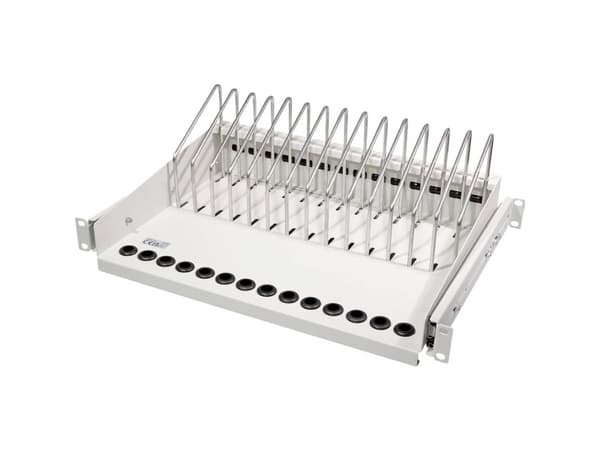 LogiLink 19 Sliding shelf for notebooks, tablets and smartphones, grey