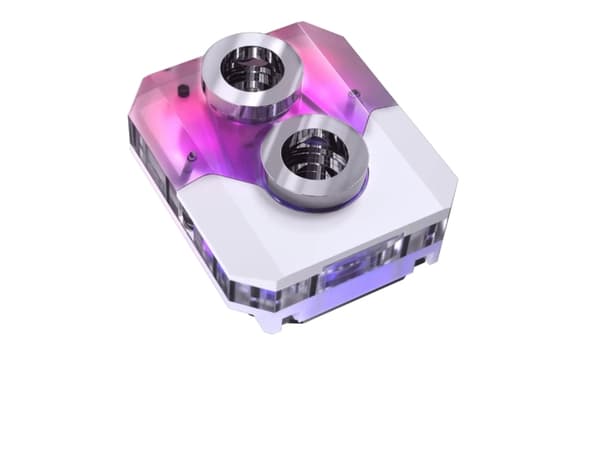 Phanteks EZ-Fit 450, Vannblokk, Akryl, Kopper, Polyoksymetylen (POM), Sølv, Hvit, LGA 1700, AM4, Sokkel AM5, CPU, Prosessor