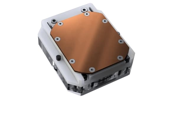 Phanteks EZ-Fit 450, Vannblokk, Akryl, Kopper, Polyoksymetylen (POM), Sølv, Hvit, LGA 1700, AM4, Sokkel AM5, CPU, Prosessor
