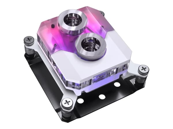 Phanteks EZ-Fit 450, Vannblokk, Akryl, Kopper, Polyoksymetylen (POM), Sølv, Hvit, LGA 1700, AM4, Sokkel AM5, CPU, Prosessor