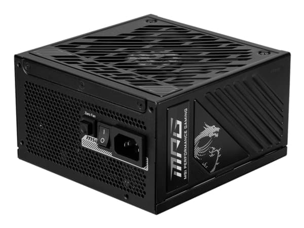 MSI MPG A1250GS PCIE5 - Strømforsyning (intern) - ATX12V 3.1/ EPS12V - 80 PLUS Gold - Cybenetics Gold - AC 100-240 V - 1250 watt - aktiv PFC Sort