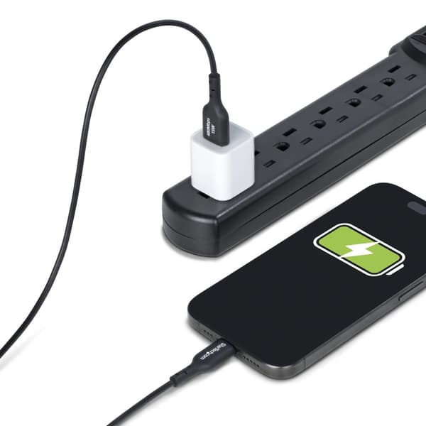 StarTech.com 1 m USB-A till USB-C-laddningskabel, laddning och synkronisering, 3 A, USB 2.0, TPE-mantel - Svart USB-laddningssladd