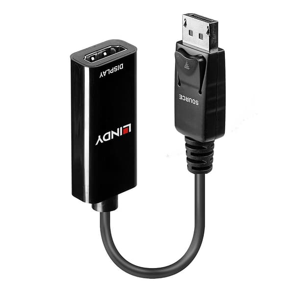 Lindy 41718 videokabeladapter 0,15 m DisplayPort HDMI Svart